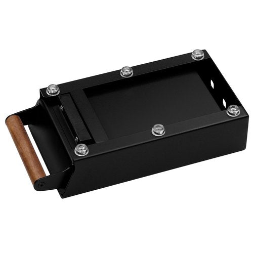 Normcore Espresso Knock Box Drawer, 304 Stainless Steel Under-Grinder Knock-Out Drawer with Walnut Wood Handle Fits Niche Zero & Fellow Ode, Shock-Absorbing Knock Bar, Size S, Matte Black