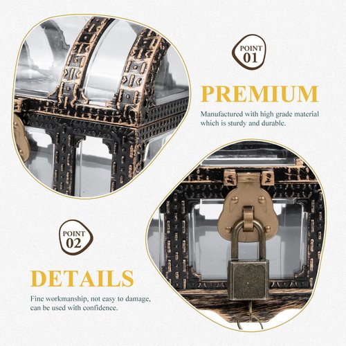 BESPORTBLE Pirate Treasure Chest for Kids - Plastic Treasure Box with Lock and Key, for Christmas Stuffers, Halloween Treat Bags, Birthday Goodie Bags & Classroom Reward, for Kids 3-12