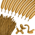 Skiennix 100Pcs Long Latex Balloons - Thick Twisting Balloons for Animal Modeling | Brown Color