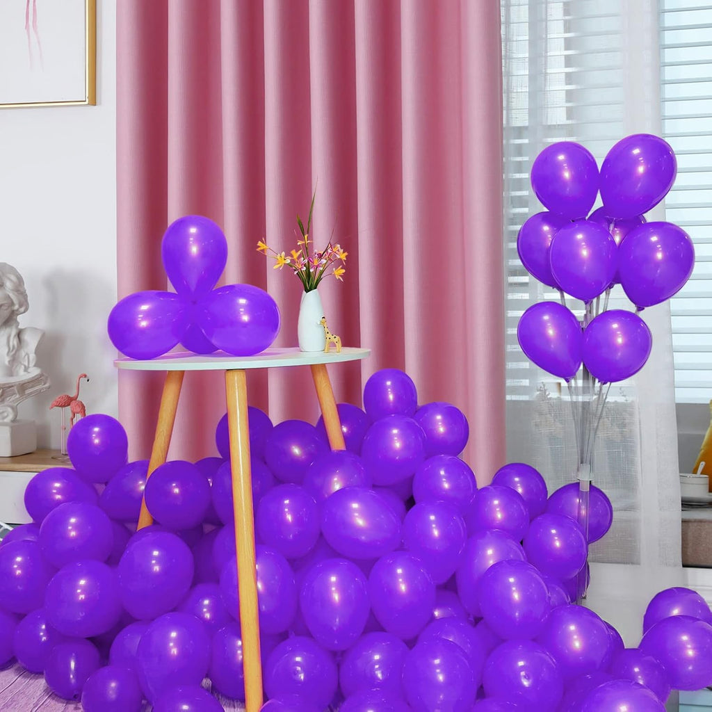 Purple Balloons - 110 Pcs Mini 5-Inch Thick Latex Balloons for Birthday, Wedding & Baby Shower Decor