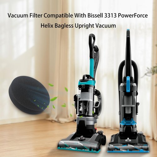 Replacement Filter Compatible with Bissell 3313 PowerForce Helix Bagless Upright Vacuum (4 Pack)