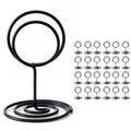 Hoewina 26Pcs Table Number Holders, Place Card Holder, Wire Picture Holder, Small Size Table Card Holders, Photo Holder for Centerpieces, Wedding Reception, Party, Birthday (Black)