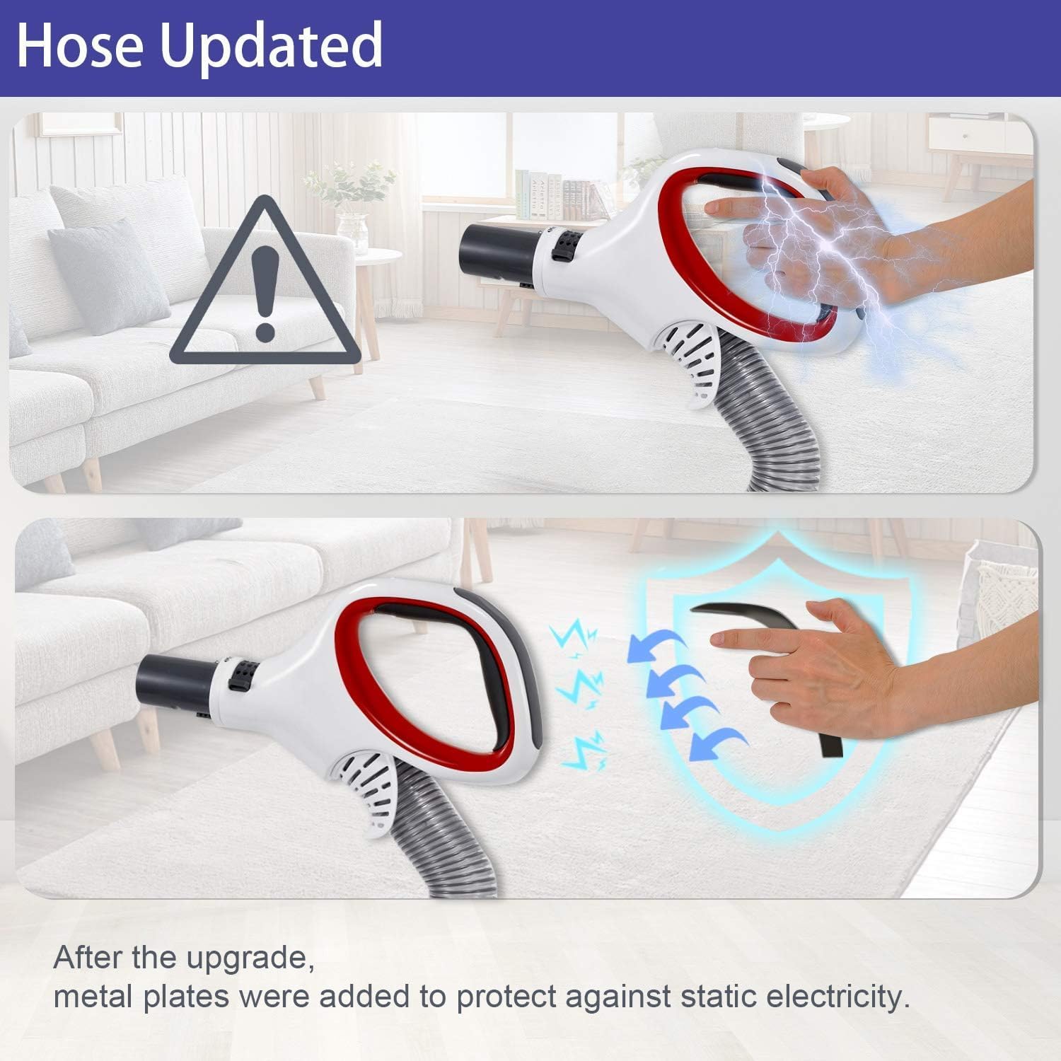 Shark Rotator Hose Handle - Upgraded Replacement for NV500 Series | Fits Multiple Models, Red