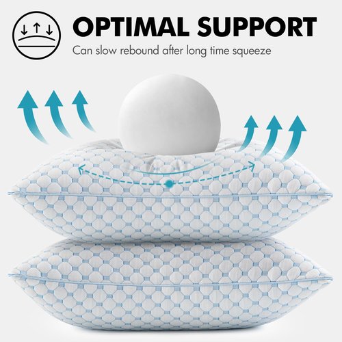 MIULEE 20x20 Pillow Inserts, Memory Foam Cooling Set of 2 Decorative Throw Pillows,Adjustable Premium Stuffer for Sofa Couch Bed and Living Room
