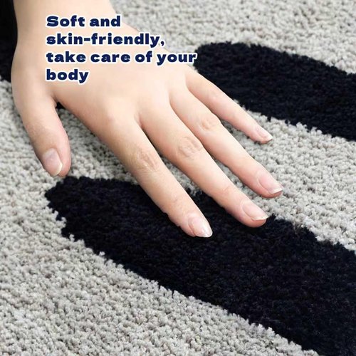 Isyorefam Cute Tibetan Cat Rugs,1.7x5.9ft Tufted Cat Shaped Runner Carpet, Cartoon Kitty Bath Mat Decor Washable for Bedroom Bathroom Living Room,Grey
