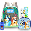 Bluey Backpack with Lunch Box Set - Bundle with 15” School Bag, Lunch Bag, Water Bottle, Stickers, More | Bluey and Bingo School Backpack and Lunchbox for Kids, Boys, Girls
