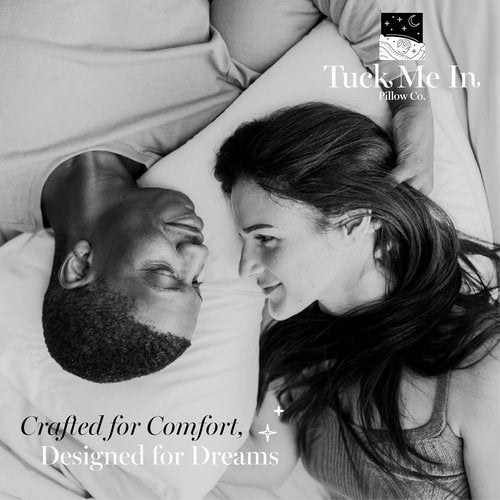 Houseify Tuck Me In Pillow Co. Down Alternative Pillows - Hypoallergenic Queen Size, Set of 2 | Premium Comfort for Side & Back Sleepers