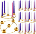 Sliner Christmas Advent Wreath Ring - 5 Candle Holder in Gold | Metal Table Decoration for Festive Centerpiece