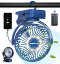 Clip on Fan 65 Hours Portable Desk Fan Rechargeable with LED Lights & Hooks 12000 Capacity Battery Operated Fan with Clips Small Desk Fan Mini Fans for Tents Travel Outdoor Camping Golf Cart Stroller