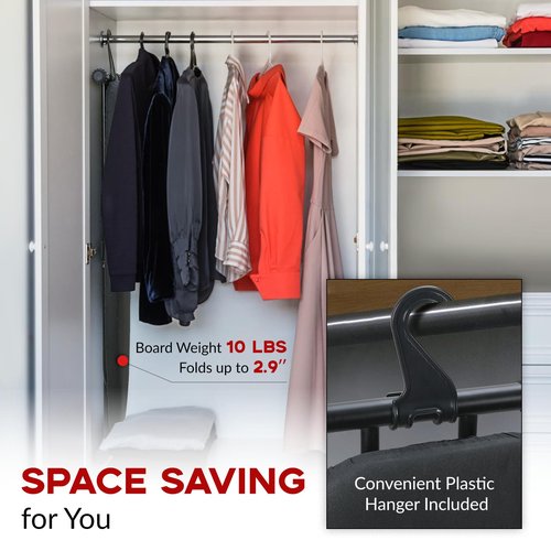 Ironing Board Full Size 54x14, RAINHOL Heavy Duty Iron Board with Thick Padded Cover, Height Adjustable Ironing Boards with Smart Hanger, Heat-Resistant Silicone Pad Iron Rest