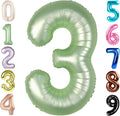 Numbers Balloon - 40 Inch Large Olive Green 3 for Birthday Decor | Perfect for Three-Year-Old Celebrations