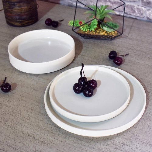 222 Fifth 12 Pieces Porcelain Dinnerware Set for 4, Elegant White Plates and Bowls Sets, Ceramic Dishes, Chip Resistant Kitchen and Dining Dish Set for Everyday Use, Microwave & Dishwasher Safe, Kaden