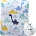 CREVENT Cozy Fluffy Fleece Baby Crib Blanket - 30''X40'' Dinosaur Design for Infants & Toddlers
