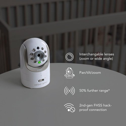 Infant Optics DXR-8 PRO Add-On Camera - Enhanced Monitoring for DXR-8 | Sleek White Design