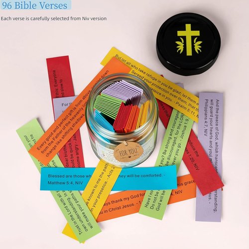 Bible Verse Jar - Inspirational Christian Gifts for Women | Perfect Christmas & Baptism Present