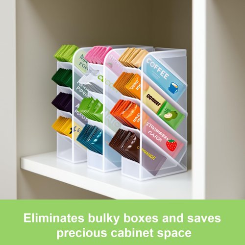 Drink Packet Organizer, Acrylic Water Packets Organizer, Drink Mix Organizer, Water Packet Holder for Hydration Multiplier Electrolyte Powder Storage Kitchen Stationery