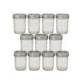 Ball - 8 oz Quilted Mouth Glass Mason Jars | 11 Pack Jars with Airtight Lids | Large Glass Jar for Food Storage with Lids | Ideal for Canning, Fermentation, Pickling, Kombucha Brewing | Set of 11