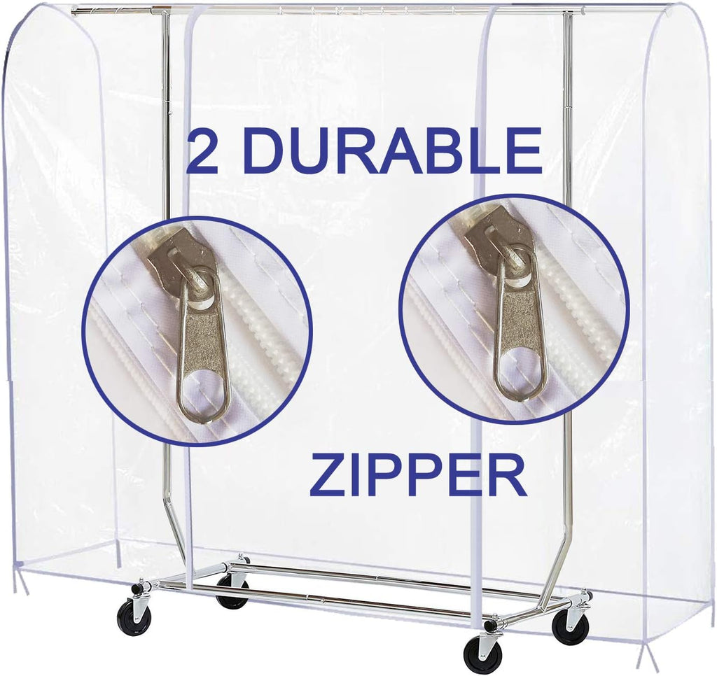 Ruibo Clear Garment Rack Cover - Dustproof & Waterproof Clothing Protector | 71"x20"x60" Size