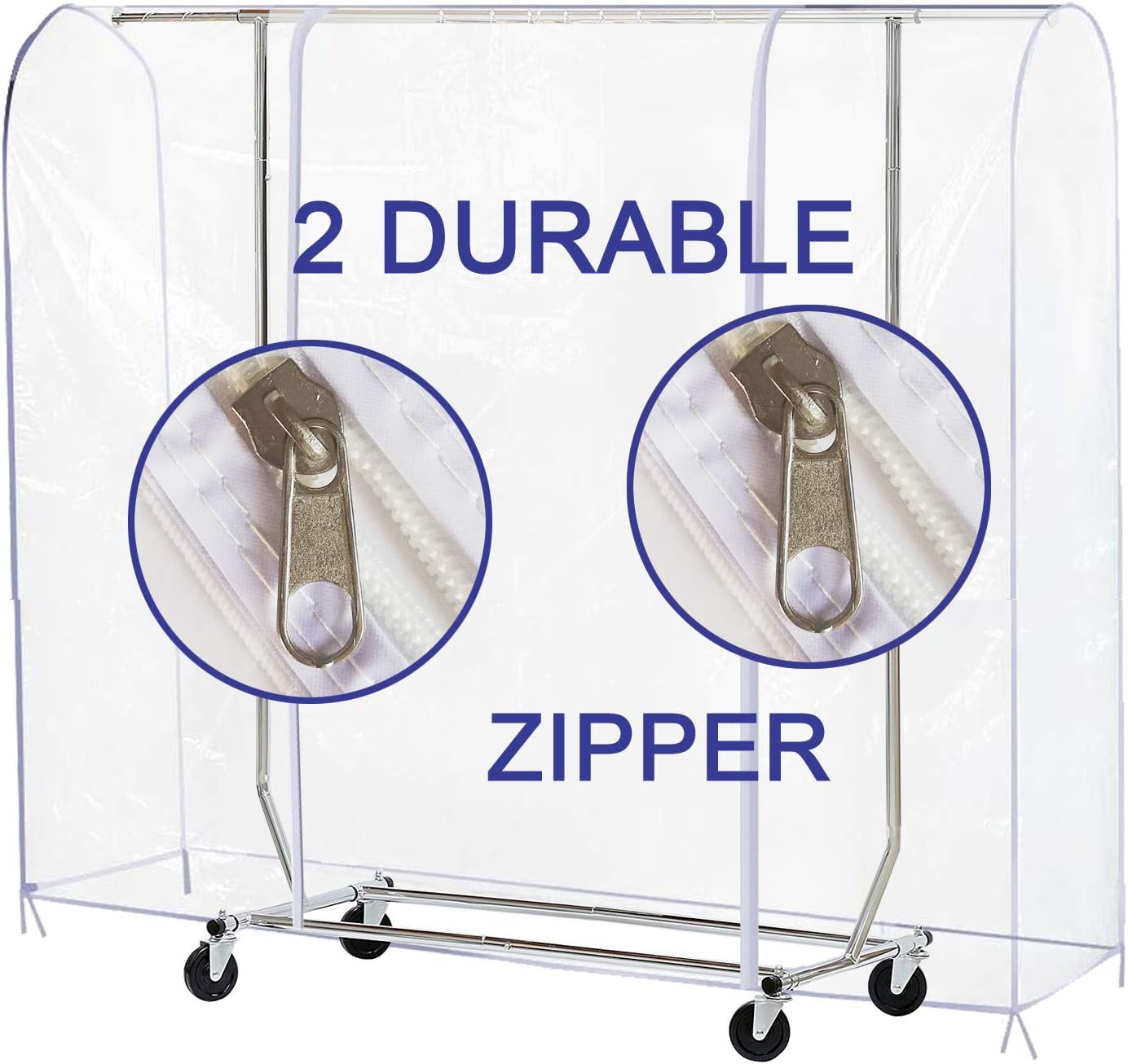 Ruibo Clear Garment Rack Cover - Dustproof & Waterproof Clothing Protector | 71"x20"x60" Size