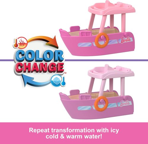 Barbie Mini Playsets - Dream Boat Toy Vehicle with Color-Change Surprise & 1.5-Inch Doll