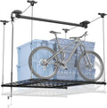 GADFISH Garage Ceiling Lift Storage Rack - Space-Saving Overhead Solution | 4x4 Ft, 350LBS Capacity, 85" Height