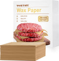 SMARTAKE Non-Stick Wax Paper - 1000 Pcs 6x6 Inch Hamburger Patty & Sandwich Separators | Unbleached, Ideal for Lunches & Parties