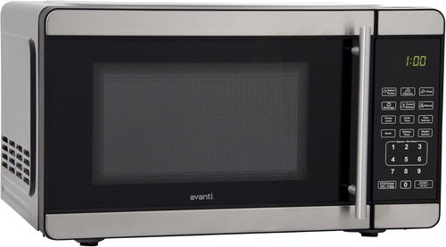 Avanti Microwave Oven - 700 Watts Compact Design with 6 Pre-Cooking Settings | 0.7 Cu.Ft. Metallic Finish