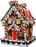 Kurt Adler Candy House | 8.5-Inch Claydough & Metal Design with C7 UL Lighted Decorations