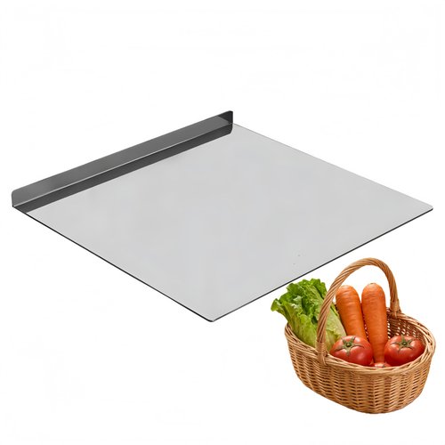 Large Stainless Steel Cutting Board,Suitable for Cutting Meat,Dicing,Vegetables,Fruits,Bread and Baking.ItIsConvenienttoClean,EasytoStoreandCan Be Washed in a Dishwasher ((15.8 * 19.6in))
