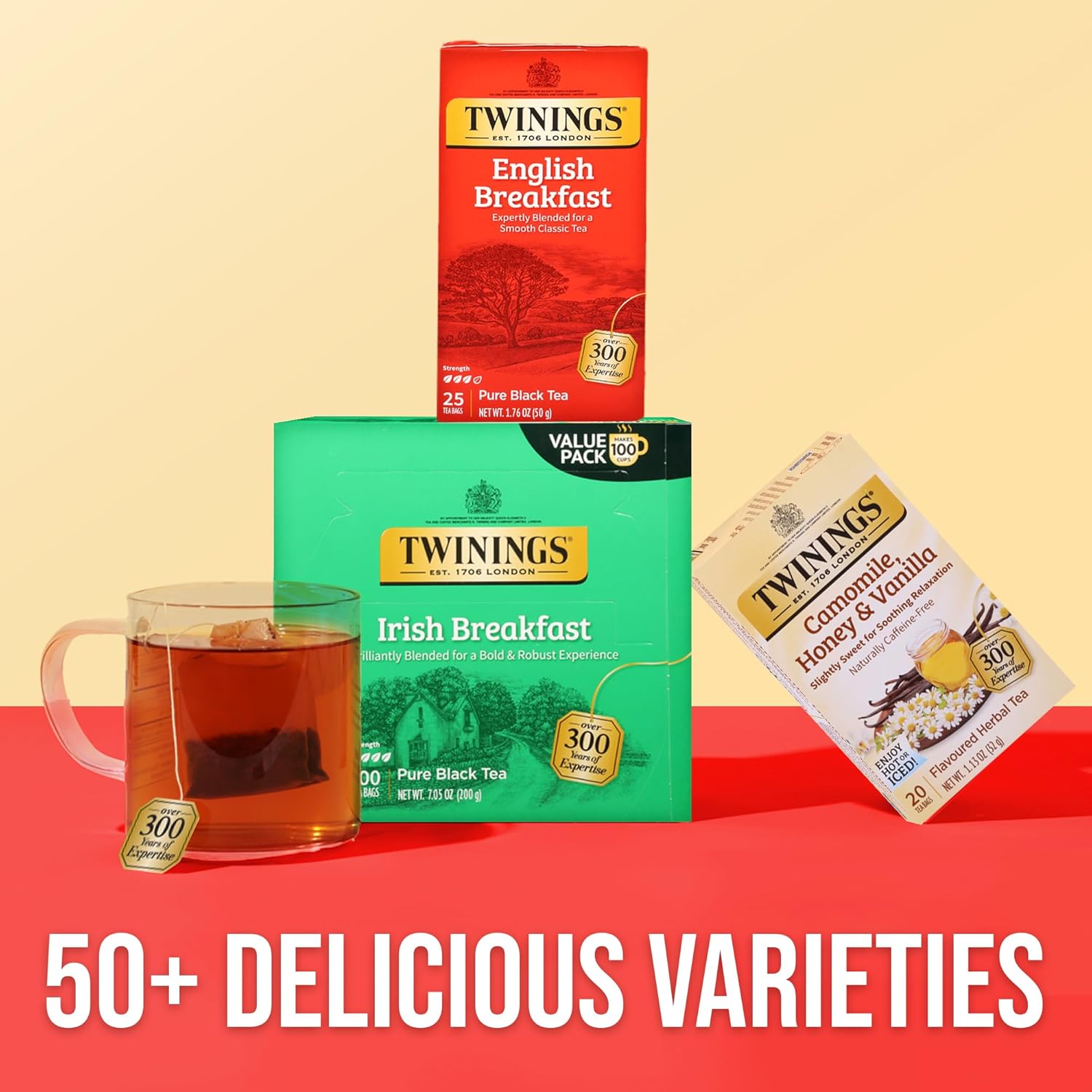 Twinings English Breakfast Black Tea - Flavorful & Robust Caffeinated Tea Bags | 150 Individually Wrapped Bags