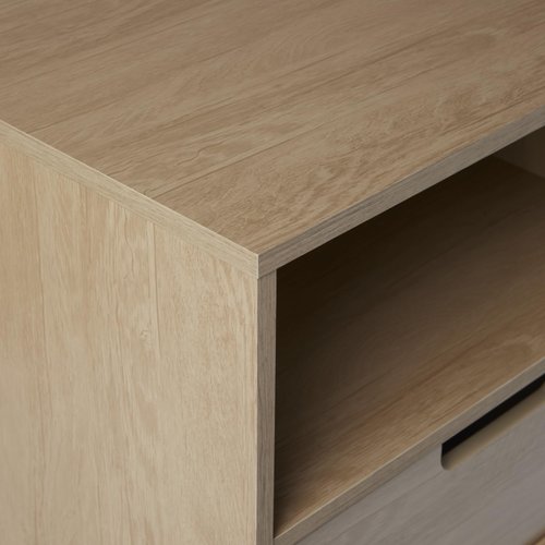 Walker Edison Raelyn Mid-Century Modern 1-Drawer Nightstand, 20 Inch, Riviera