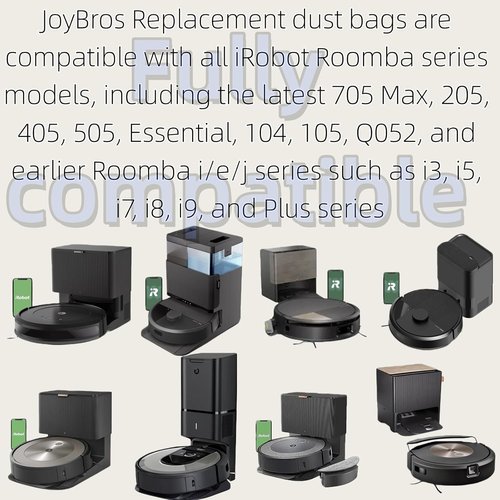 iRobot Replacement Dust Bags - Compatible with Roomba Series 104, 105, 106 & More | 12-Pack Disposable Vacuum Bags