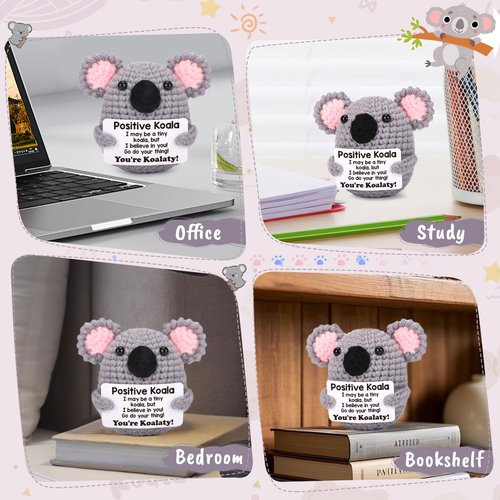 Funny Koala Easter Basket Essentials Stuffers Gifts for Kids Teens Boys Girls, Birthday Graduation Inspirational Appreciation Gift for Coworker Friend College Women, Cheer Up Emotional Positive Animal