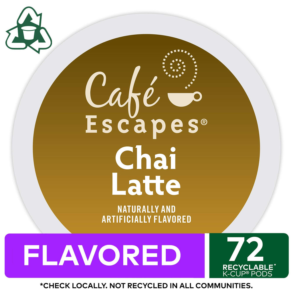 Cafe Escapes Chai Latte Keurig Single-Serve K-Cup Pods, 72 Count