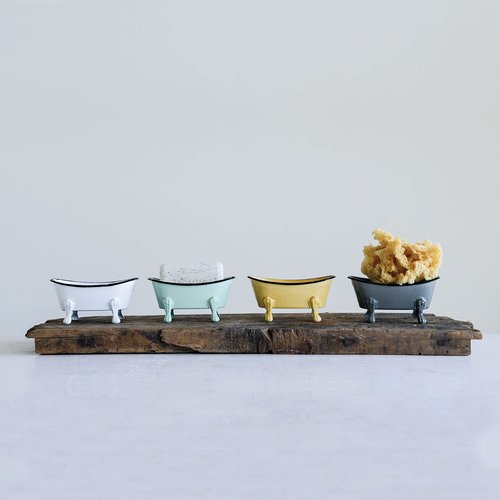 Metal Bathtub Soap Dishes (Set of 4 Colors)