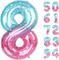 Starry Sky 8 Balloon - 40 Inch Number Balloon for 8th Birthday Decorations | Perfect for Girls' Parties