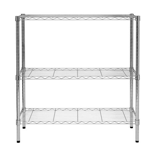 Honey-Can-Do 3-Tier Heavy-Duty Adjustable Shelf Storage Unit With 200-lb Capacity, Chrome SHF-09367 Steel Shelving, Heavy Duty Shelves, Shelving Unit,