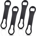 Remerry 4 Pcs Bottle Opener and Pour Spout Remover Flat Bar Key Stainless Steel Bar Speed Opener for Wine Bottle Double Ended Beer Bartenders Kitchen (Black)