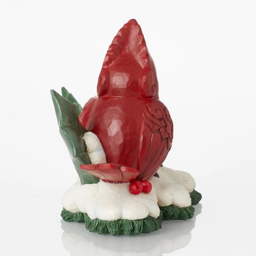 Enesco Jim Shore Heartwood Creek Highland Cardinal and Chickadee Sharing Brand Figurine, 4.33 Inch, Multicolor