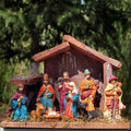 Regine Switzerland Christmas Nativity Figurine - Exquisite Nativity Scene Statue with Wooden Stable