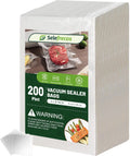 Skiennix Vacuum Sealer Bags - BPA Free Heavy Duty 6 x 10 Inch Food Storage Bags | 200 Pint Capacity