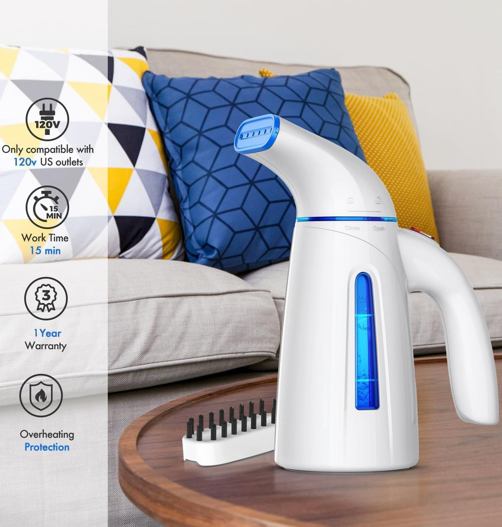 OGHom Handheld Clothing Steamer - 700W Portable Travel Iron with 240ml Capacity (Blue)
