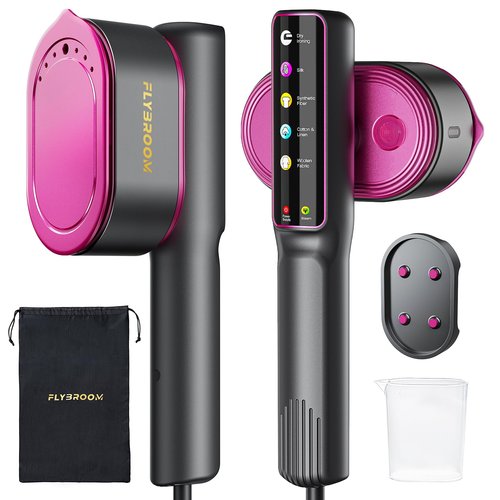 Travel Steamer for Clothes, 1200W Portable Steamer ＆ Iron 2 In 1, 13s Heat Up, LED Touch Display with 5 Modes, Large Ceramic Heat Panel, 110ml Tank, Garment Steamer for Home and Travel 𝟏𝟏𝟎𝐕