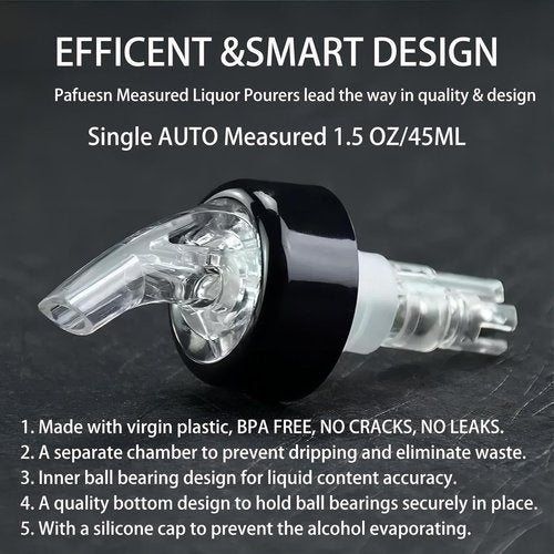 12 Pack Measured Liquor Pour Spout, Liquor Bottle Pourers, Measure Pour Spout for Liquor Bottles, Bottle Pourers for Alcohol, Shot Pourer Cocktail Liquor Dispenser Bar Bartending Tool -1.5oz/45ml