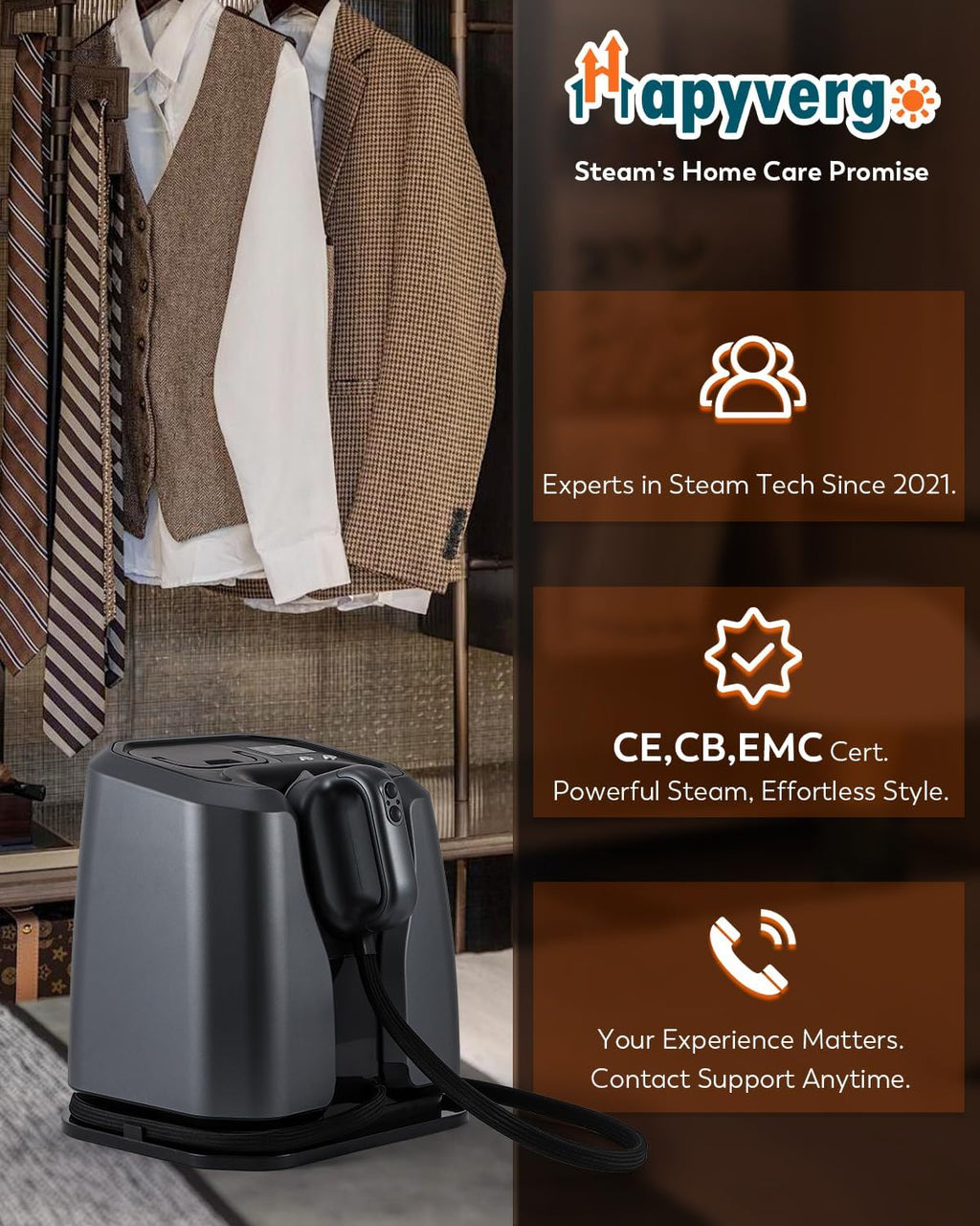 2200W Professional Steam Station - Dual Rapid Heat System with 1.2L Tank & 4 Steam Settings | Silver-Grey Clothing Iron
