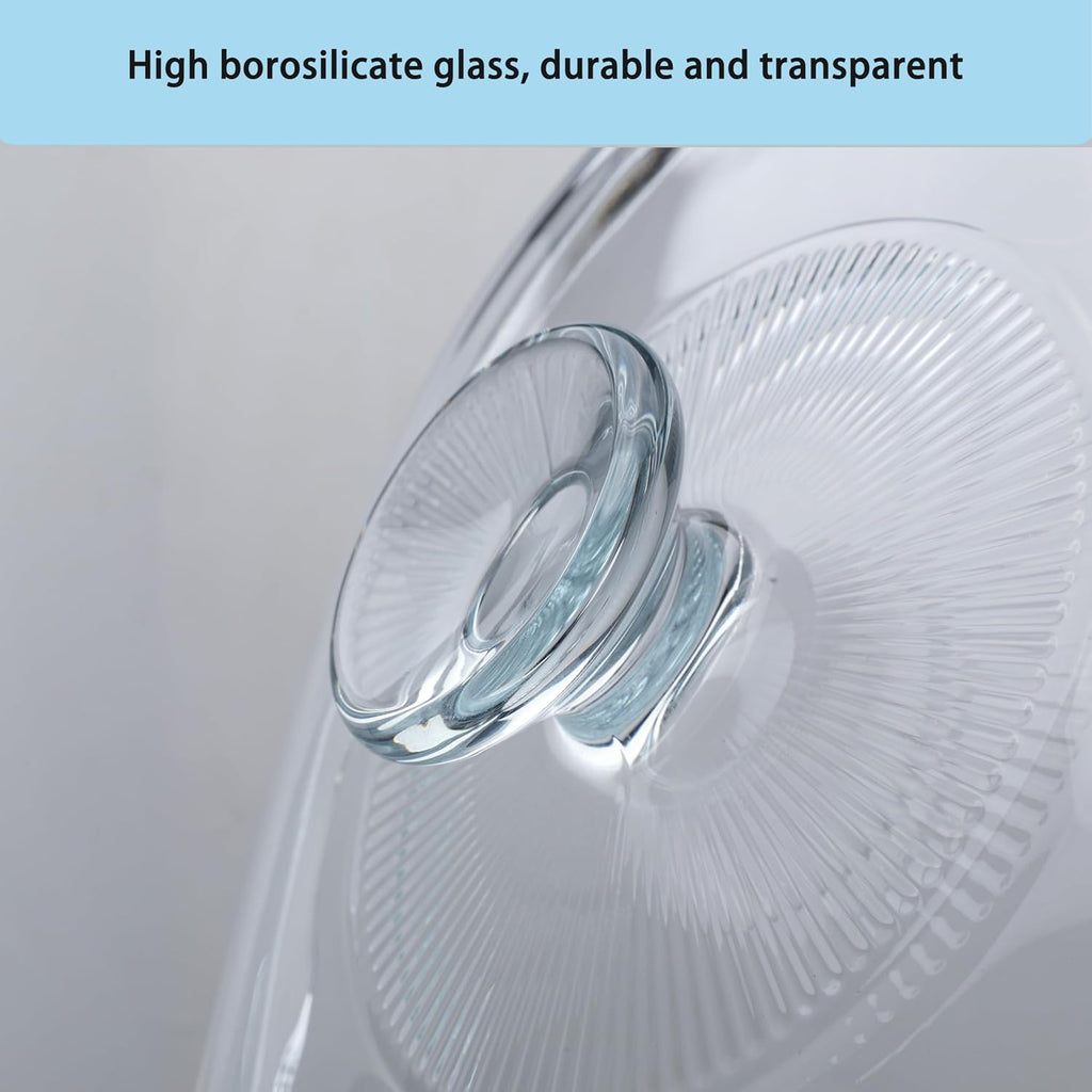 Skiennix Casserole Dish With Lid - 3Qt Clear Oval Glass Baking Dish for Cooking & Serving