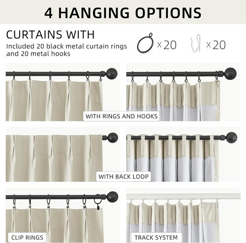 ChrisDowa Blackout Linen Curtains - 84-Inch Thermal Insulated Drapes for Living Room & Bedroom | 2 Panels