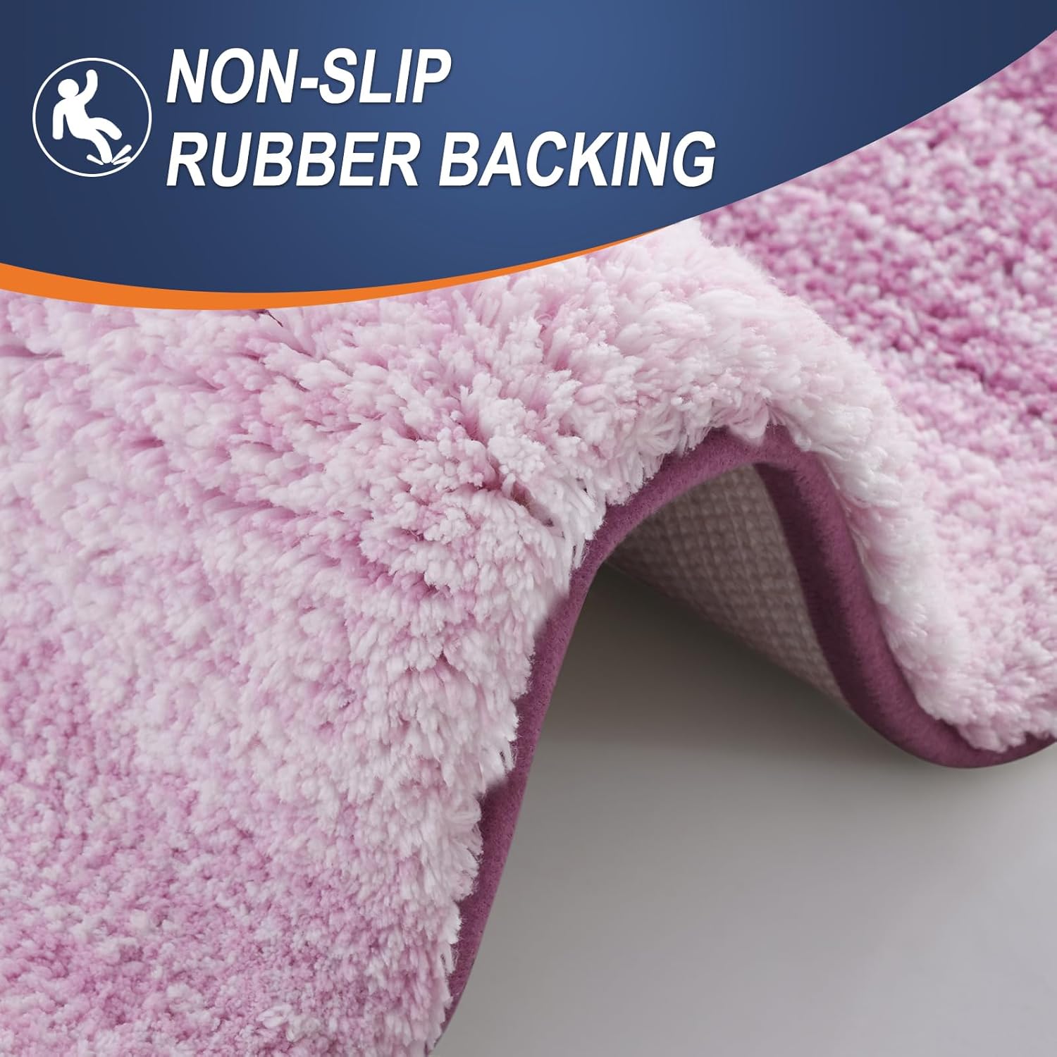 OLANLY Bathroom Rugs - Extra Soft Microfiber Mat | Quick-Dry, Washable, Rubber Backing - 30x20, Pinkish-Purple