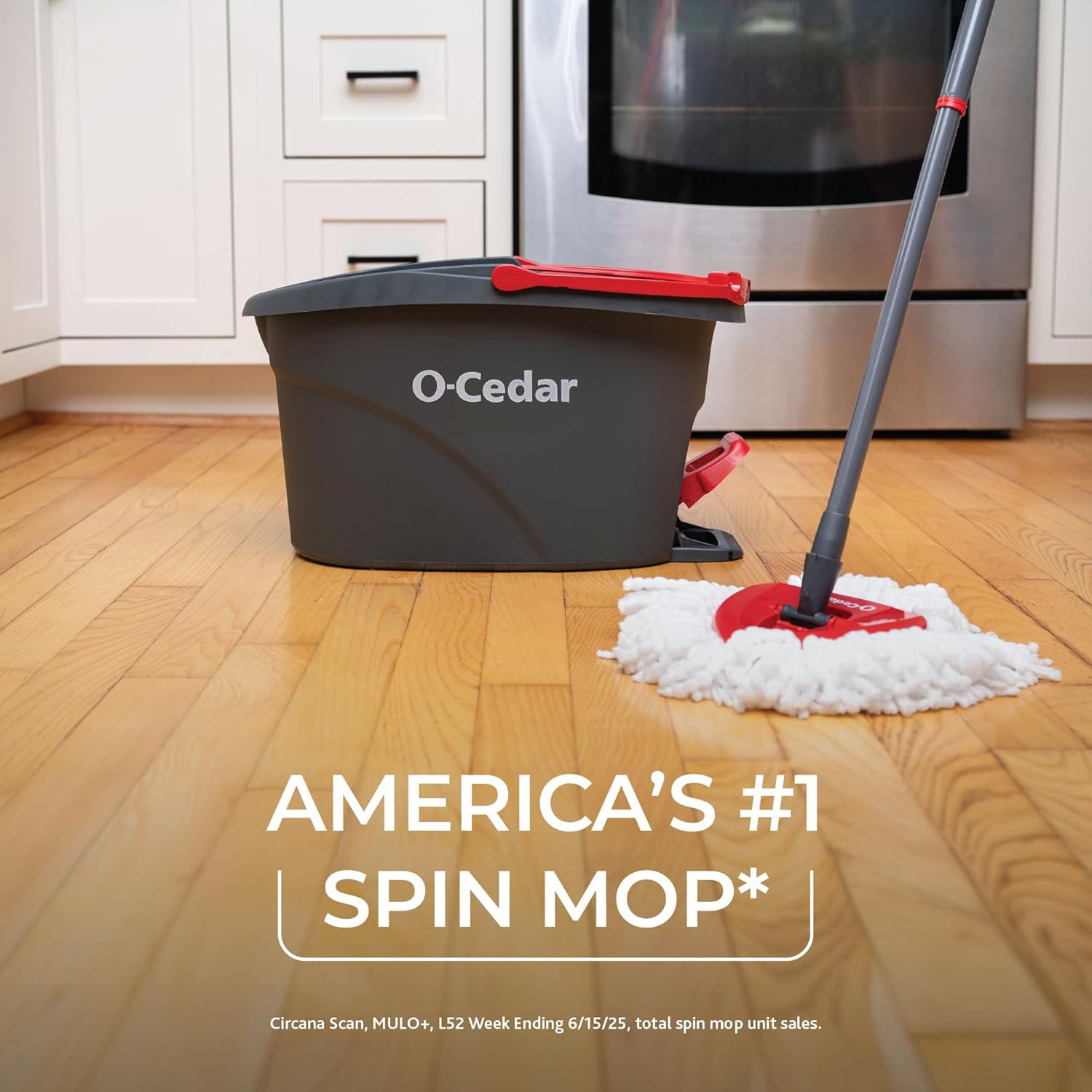 O-Cedar EasyWring Microfiber Spin Mop - Efficient Floor Cleaning System with 4 Extra Refills