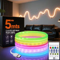 Cofiveevo Rope Lights, 16.4FT USB Powered Rope Light,LED Chasing Meteor neon Light, Suitable for in Door Game Rooms, Living Rooms, bedrooms, Wall Decoration, and Supports Music Synchronization